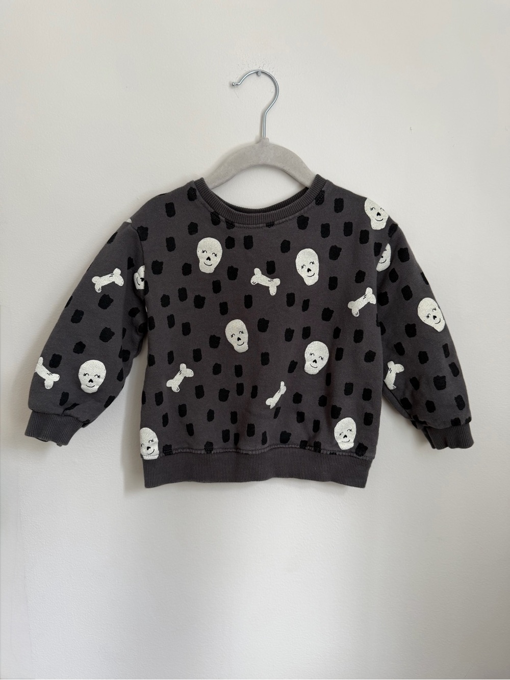Zara Skull & Bone Crewneck Sweatshirt (Size 18-24m)
